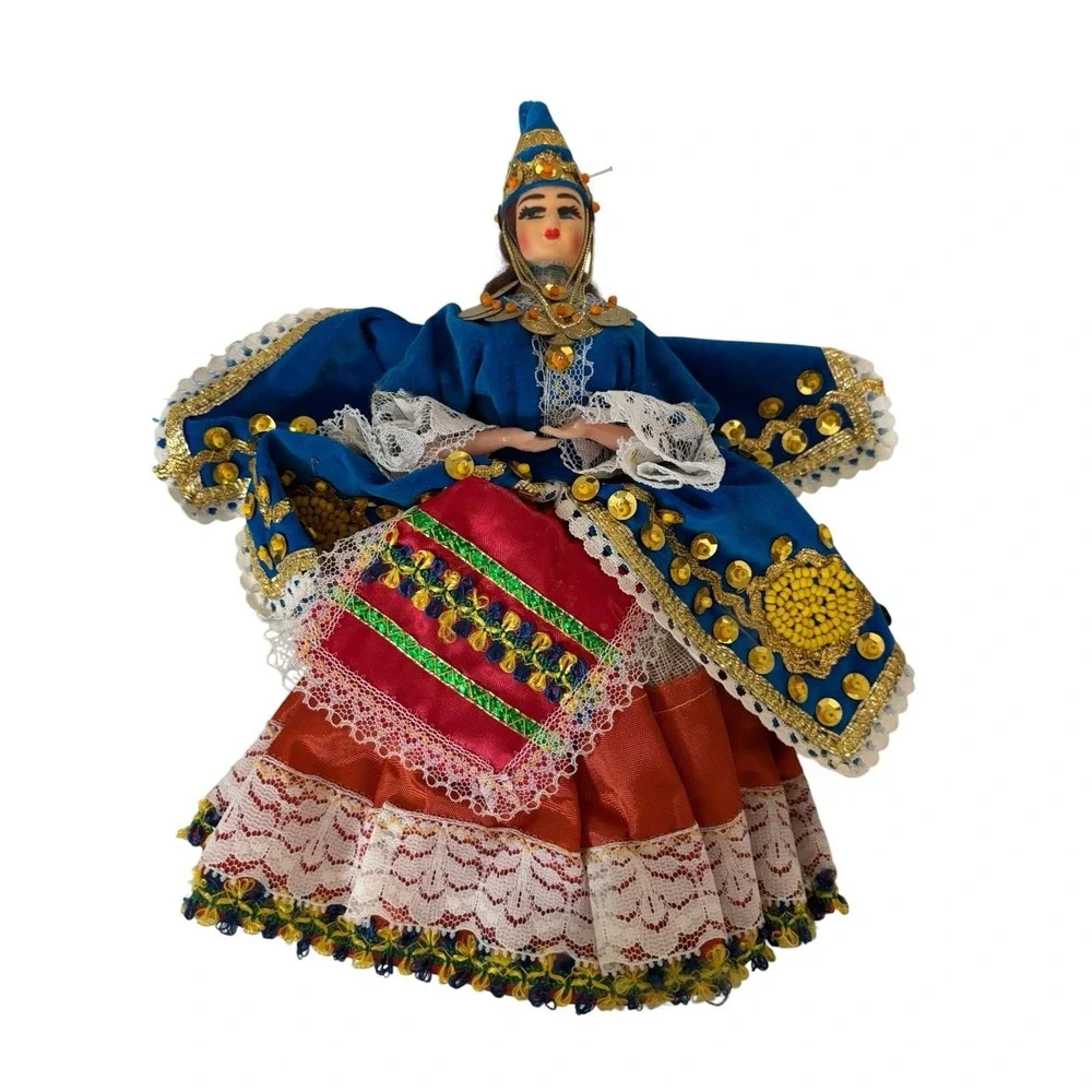 Vintage Greek Souvenir Greece International Doll,‎ Full Elaborate Costume,1960's